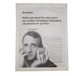 Remington Lektronic Electric Shaver Magazine Advertisement 1965 Vintage Original